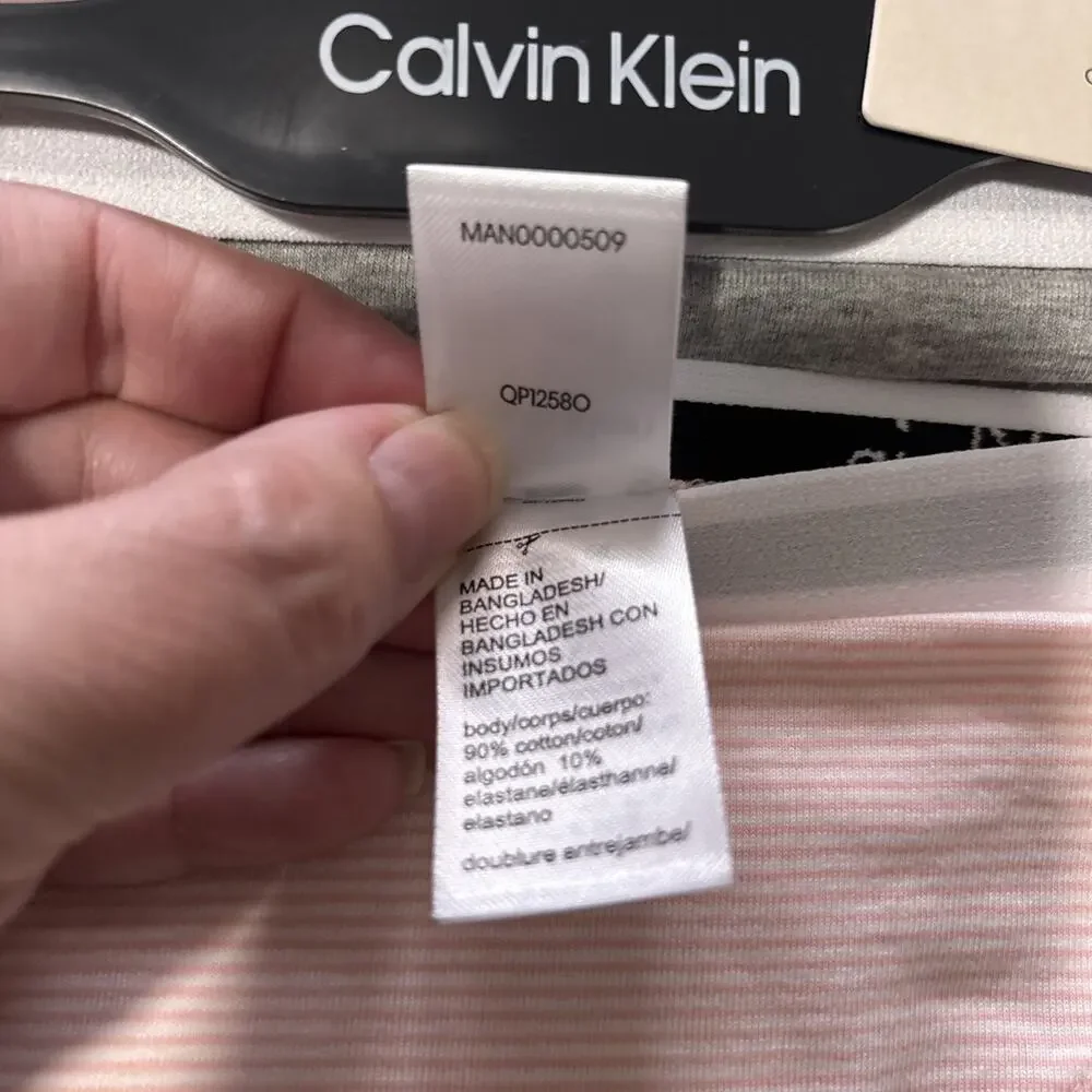 Lot Of 3 NWT Calvin Klein Underwear M Bikini Cotton Stretch Peach, Gray